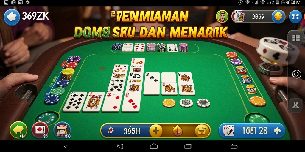 Tampilan gameplay Domino yang seru dan menarik di 369ZK.