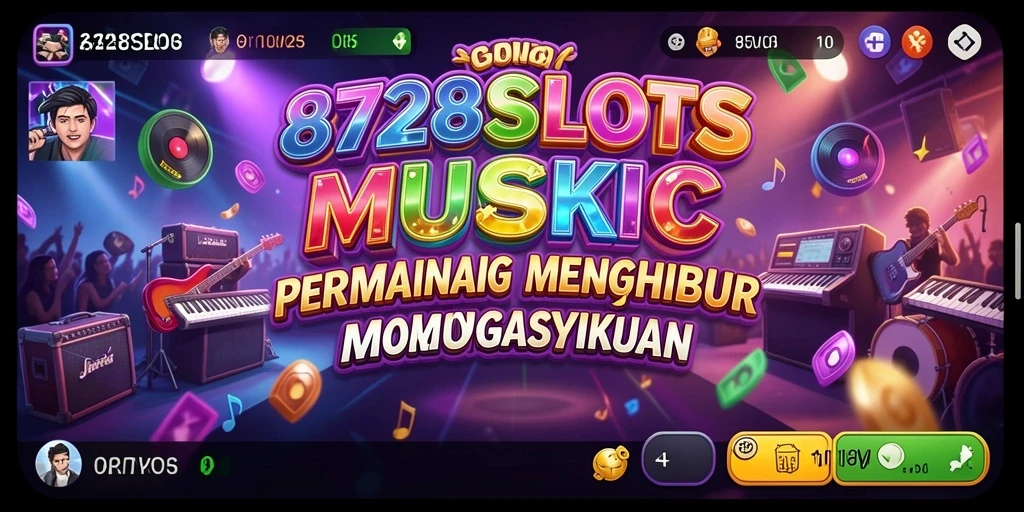 Tampilan gameplay 8728SLOTS dengan beragam lagu dan grafik menakjubkan.