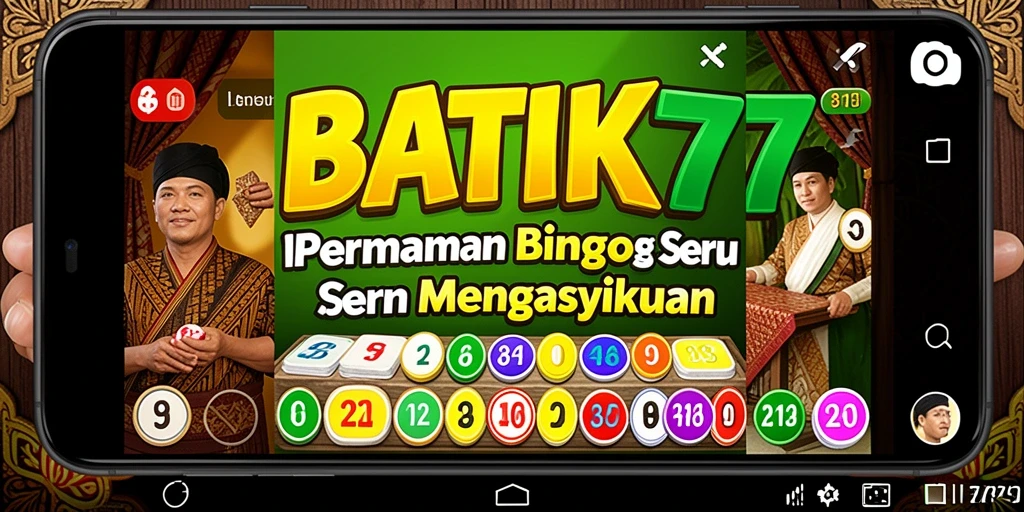 Tangkapan layar utama BATIK77 menunjukkan keseruan permainan Bingo.
