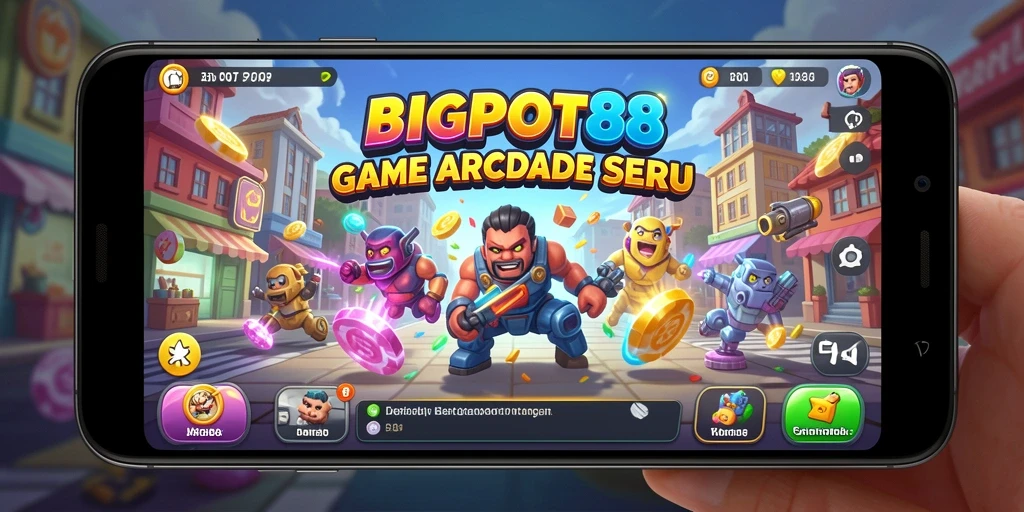 Screenshot utama BIGPOT88 menampilkan aksi permainan Arcade yang mendebarkan.