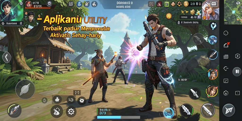 Screenshot utama D73 menampilkan antarmuka pengguna yang sederhana dan efisien.