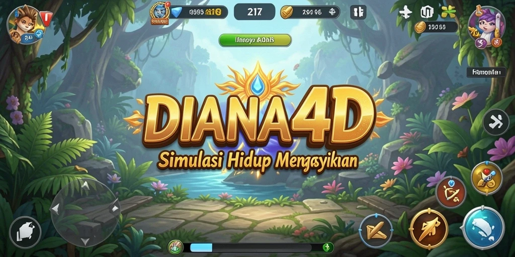 Tampilan gameplay yang menawan dan interaktif di DIANA4D.