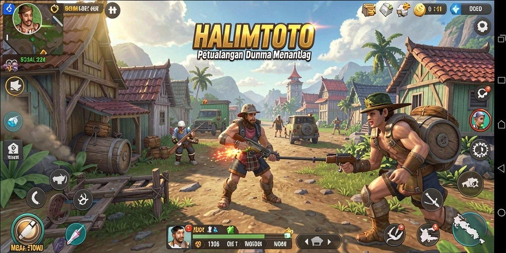 Gameplay HALIMTOTO yang seru dan strategis di layar.