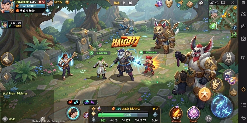 Tampilan gameplay HALO777 yang menakjubkan dan penuh aksi di dunia MMORPG.