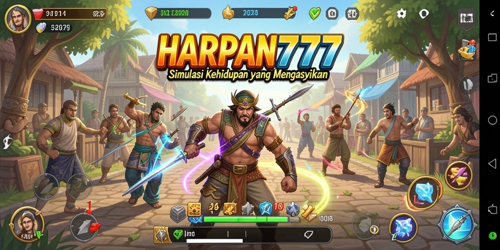 Tampilan gameplay menarik dari HARAPAN777 dengan interaksi simulasi.