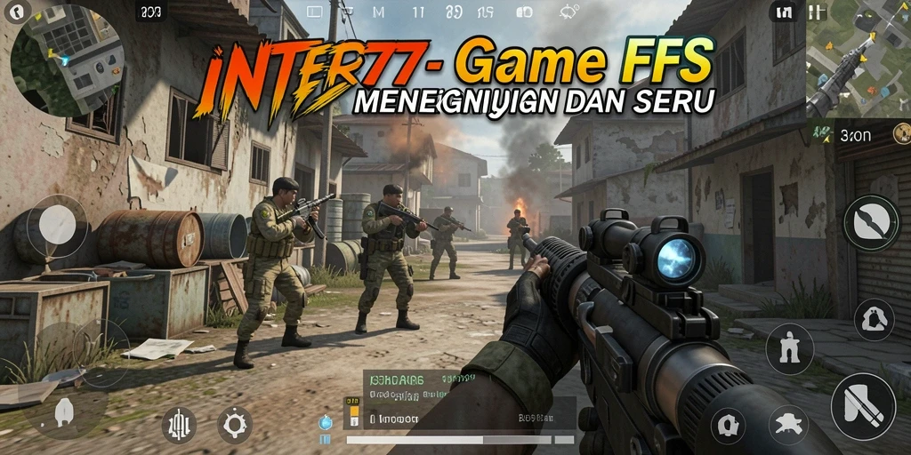 Screenshot menunjukkan aksi mendebarkan dalam game FPS INTER77.