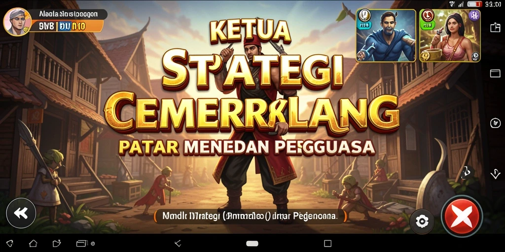 Tampilan gameplay KETUA dengan elemen strategi yang menantang.