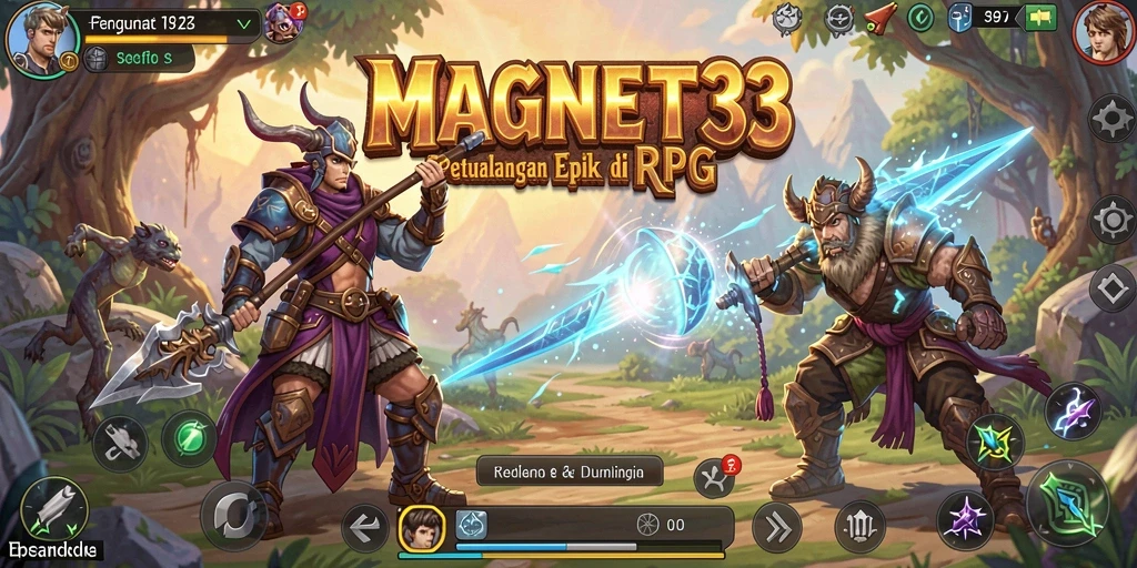 Tampilan gameplay <strong>MAGNET33</strong> yang menakjubkan dalam petualangan RPG.