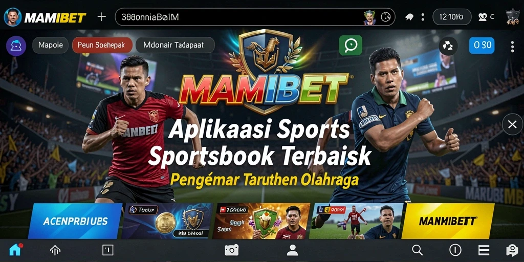 Screenshot utama MAMIBET menampilkan antarmuka taruhan olahraga yang intuitif.