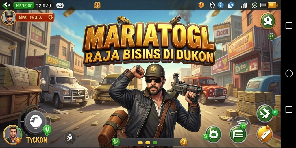 Tampilan gameplay menarik dari MARIATOGL yang menunjukkan manajemen bisnis.