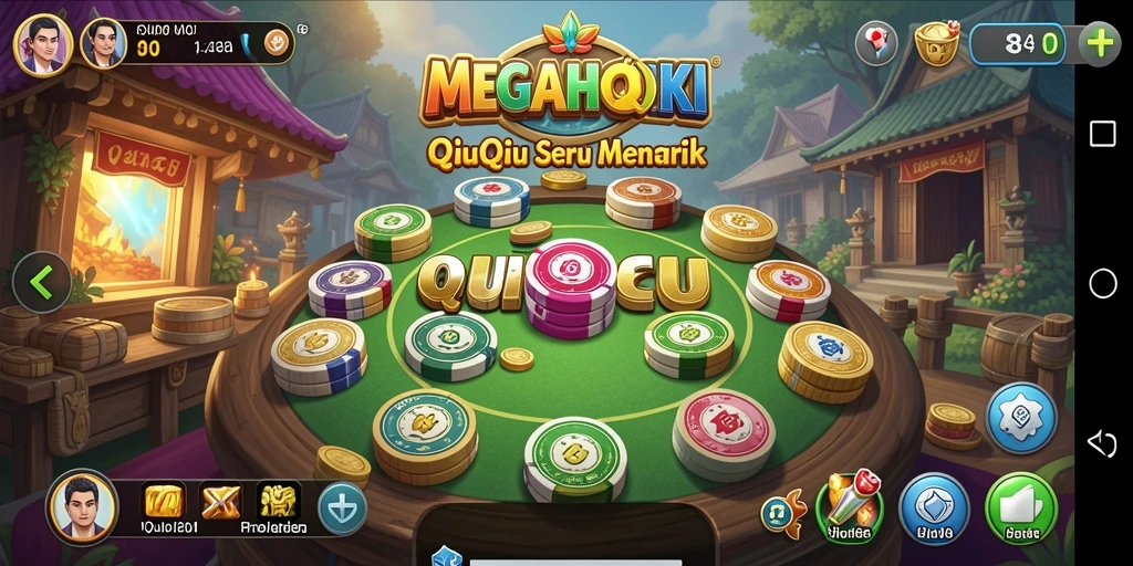 Screenshot gameplay QiuQiu yang seru di MEGAHOKI.