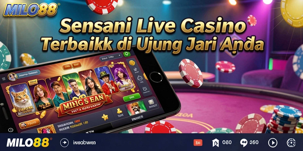Tampilan menarik dari gameplay Live Casino di MILO88.