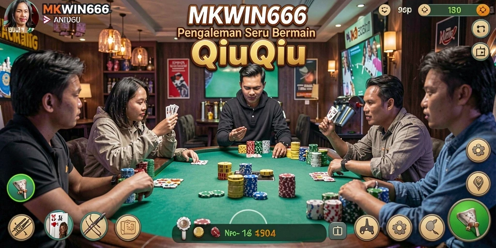 Tampilan gameplay seru MKWIN666 dalam permainan QiuQiu.