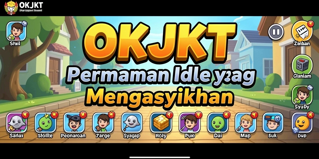Screenshot menampilkan gameplay seru dan mekanisme Idle dari OKJKT.