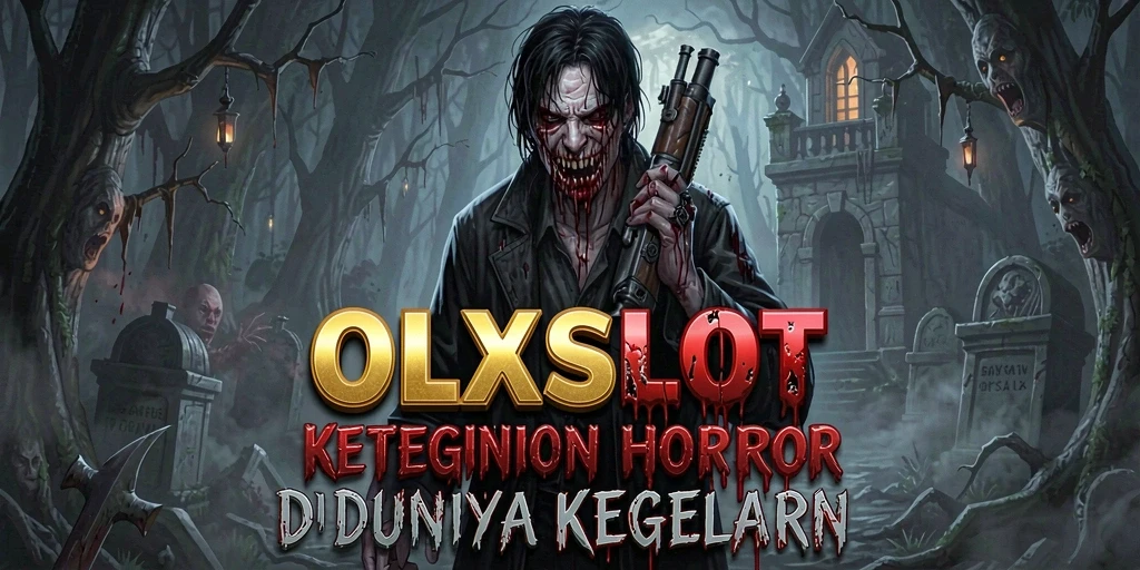 Screenshot menampilkan suasana mencekam dalam OLXSLOT dengan karakter yang menyeramkan.