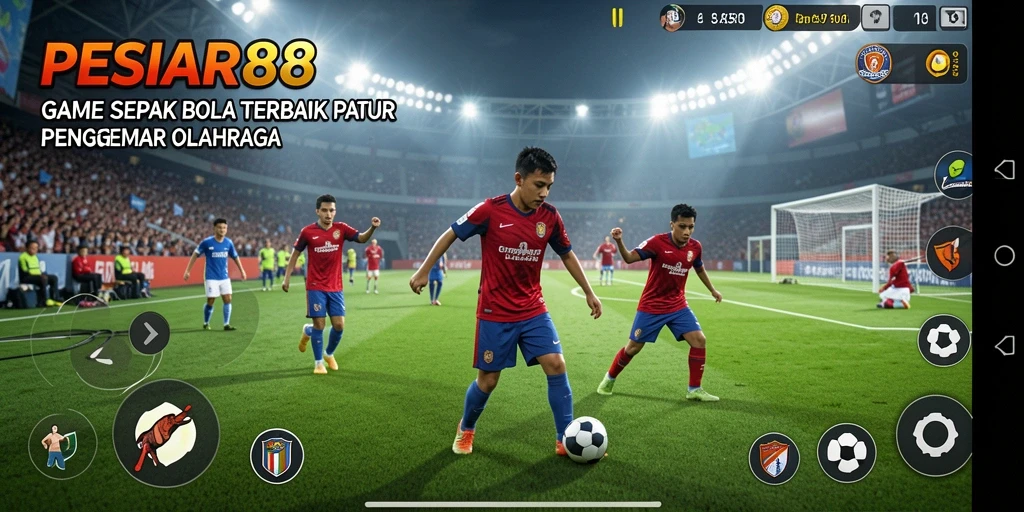 Screenshot gameplay PESIAR88 yang menampilkan aksi seru di lapangan.