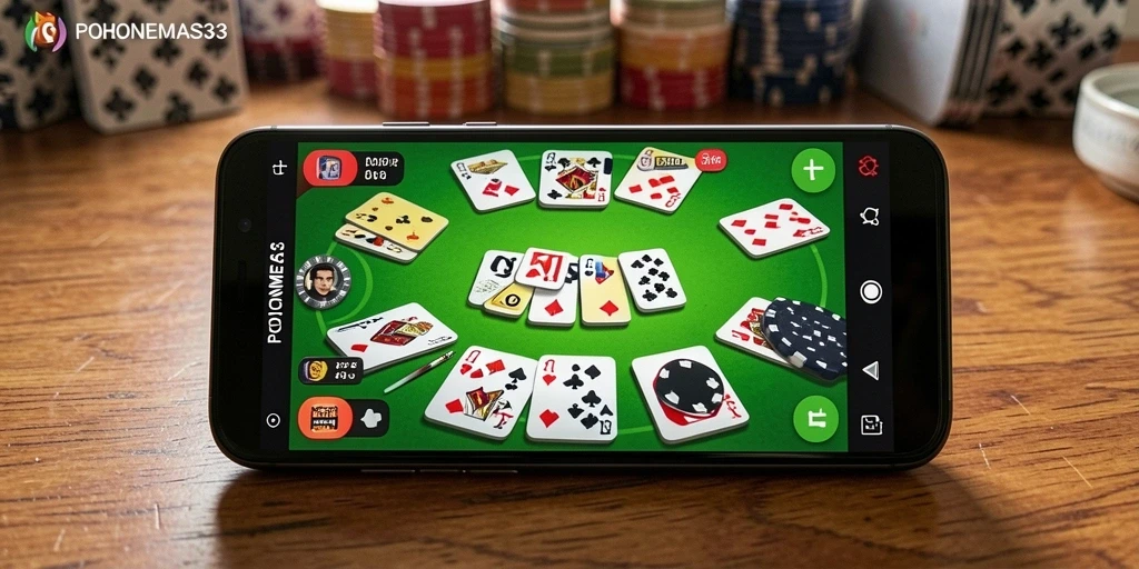 Gameplay seru Gaple di POHONEMAS33 dengan teman-teman.