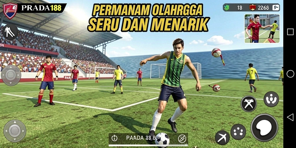 Screenshot gameplay PRADA188 yang menampilkan aksi seru olahraga.