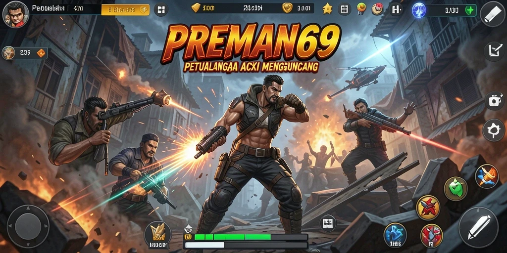 Gameplay seru dari PREMAN69 ditampilkan dalam aksi penuh ketegangan.