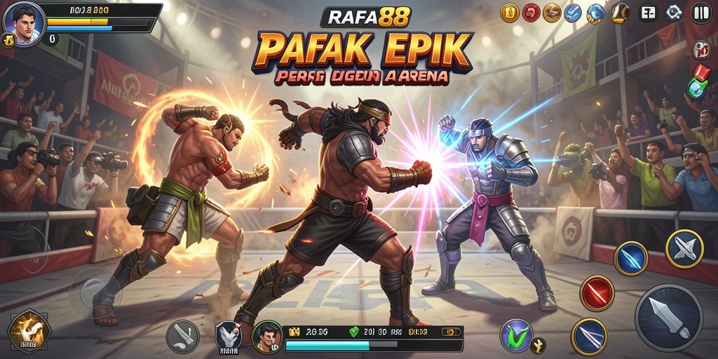 Tangkapan layar dari pertarungan epik dalam RAFA88.