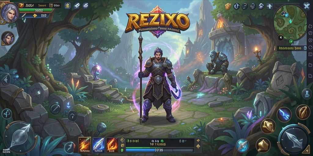 Tampilan gameplay menakjubkan dari REZIXO dalam aksi ARPG.