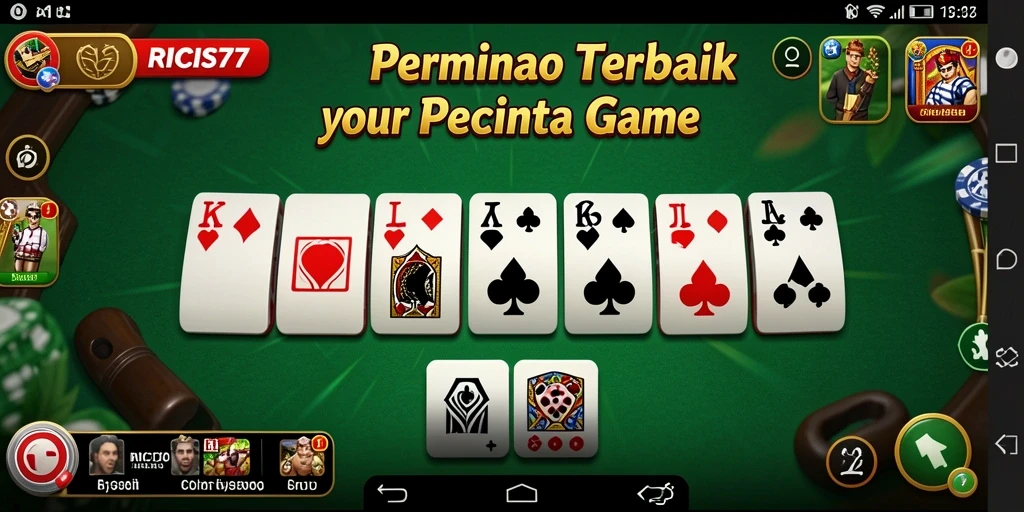 Tampilan gameplay RICIS77 yang seru dan mengasyikkan saat bermain domino.