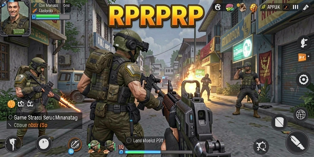 Tampilan strategis gameplay RPRPRP yang menawan.