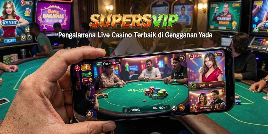 Tampilan gameplay Live Casino yang mendebarkan di SUPERSVIP.