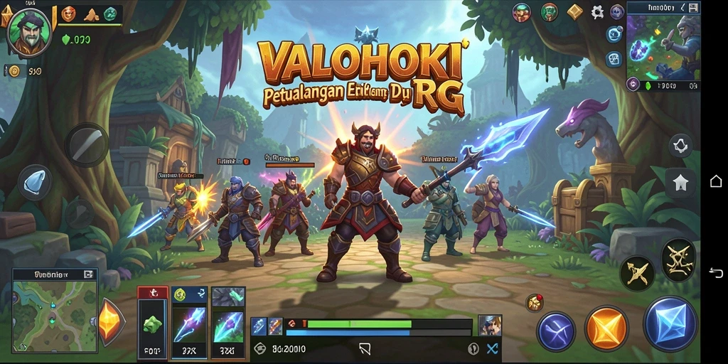 Tampilan gameplay VALOHOKI yang memukau dalam petualangan RPG.