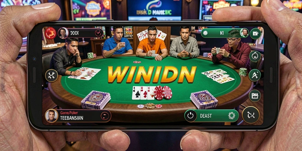 Tangkapan layar gameplay poker yang seru dan menantang.